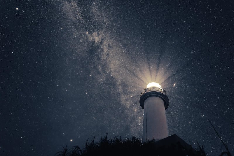 Vintage setting with dreamy sky